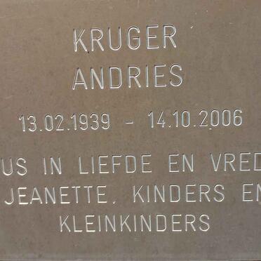 KRUGER Andries 1939-2006
