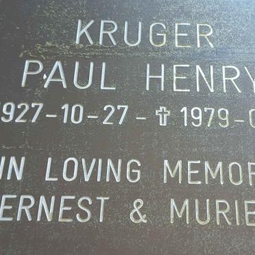 KRUGER Paul Henry 1927-1979