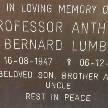 LUMBY Anthony Bernard 1947-2009