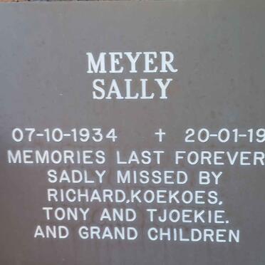 MEYER Sally 1934-1997