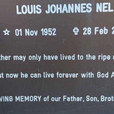 NEL Louis Johannes 1952-2014