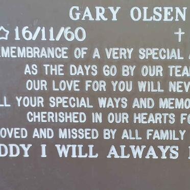 OLSEN Gary 1960-1999
