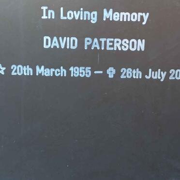 PATERSON David 1955-2018
