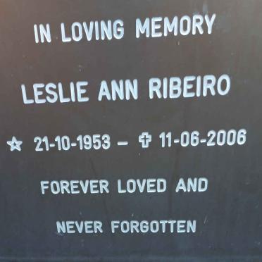 RIBEIRO Leslie Ann 1953-2006