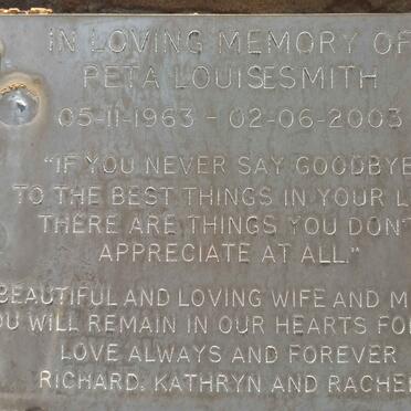 SMITH Peta Louise 1963-2003