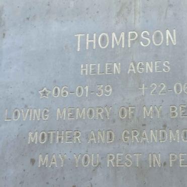 THOMPSON Helen Agnes 1939-1989