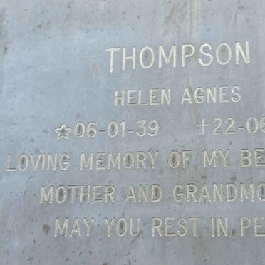 THOMPSON Helen Agnes 1939-1989