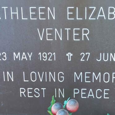 VENTER Kathleen Elizabeth 1921-2009