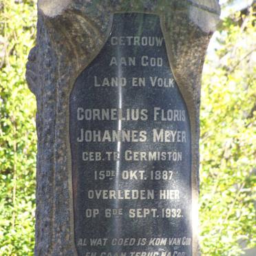 MEYER Cornelius Floris Johannes 1887-1932