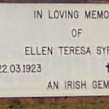 SYRETT Ellen Teresa 1923-1986