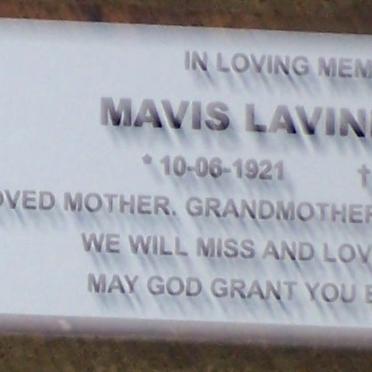 WOOD Mavis Lavinia 1921-2014