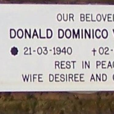 VERCUIEL Donald Dominico 1940-2004