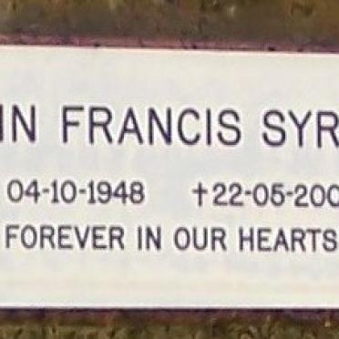 SYRETT Kevin Francis 1948-2005