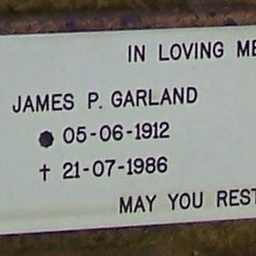GARLAND James P. 1912-1986 &amp; Patricia 1918-1997