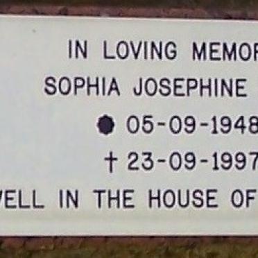 OERSON Sophia Josephine 1948-1997