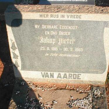 AARDE Jakop Pieter, van 1916-1963
