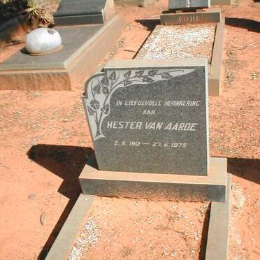 AARDE Hester, van 1912-1975