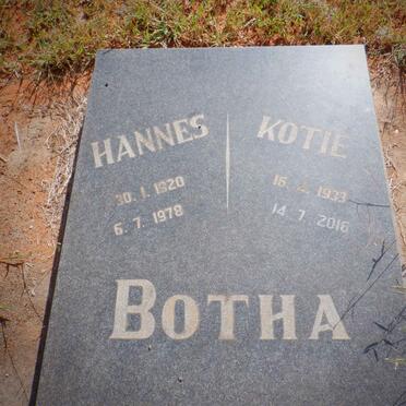 BOTHA Hannes 1920-1978 &amp; Kotie 1933-2016