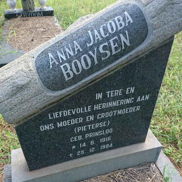 BOOYSEN Anna Jacoba voorheen PIETERSE nee PRINSLOO 1916-1984