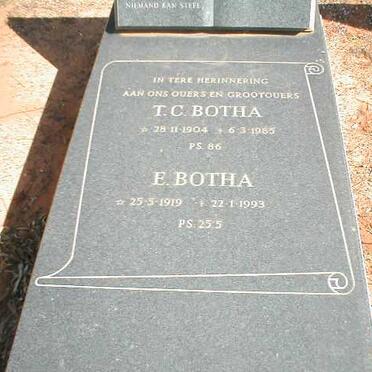 BOTHA T.C. 1904-1985 &amp; E. 1919-1993
