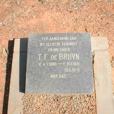BRUYN T.F., de 1880-1971
