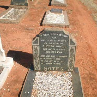BOTES Aletta Sophia nee MEYER 1910-1964