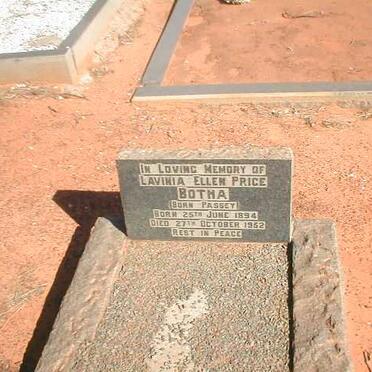 BOTHA Lavinia Ellen Price nee PASSEY 1894-1952