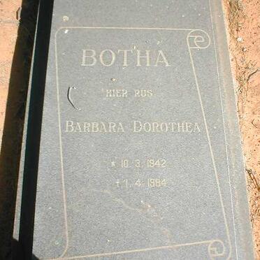 BOTHA Barbara Dorothea 1942-1984