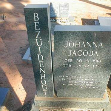 BEZUIDENHOUT Johanna Jacoba 1918-1977