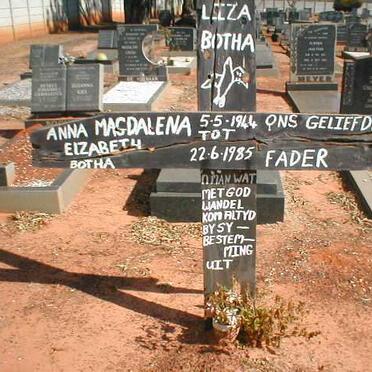 BOTHA Anna Magdalena Eizabeth 1944-1985 :: BOTHA Liza