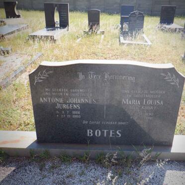 BOTES Antonie Johannes Jurgens 1886-1960 &amp; Maria Louisa KÜHN 1892-1981