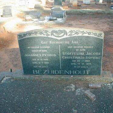 BEZUIDENHOUT Johannes Petrus 1886-1962 &amp; Stoffelina Jacoba  Christina STOFFBERG 1888-1974