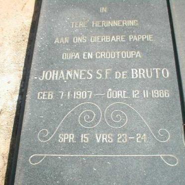 BRUTO Johannes S.F., de 1907-1986