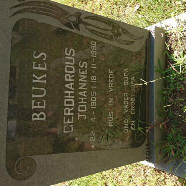 BEUKES Gerhardus Johannes 1905-1990 &amp; Johanna Catharina 1901-1976