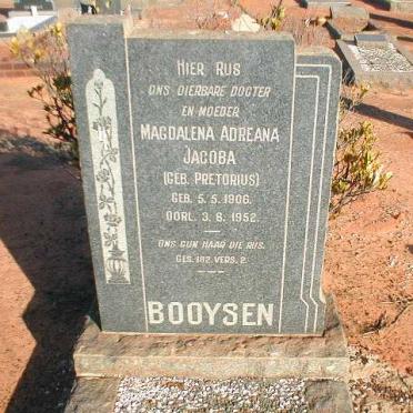 BOOYSEN Magdalena Adreana Jacoba geb. PRETORIUS 1906-1952