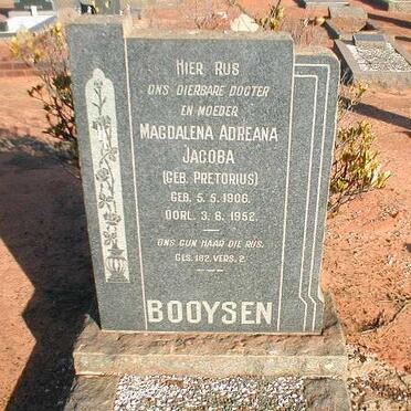 BOOYSEN Magdalena Adreana Jacoba geb. PRETORIUS 1906-1952