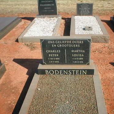 BODENSTEIN Charles Peter 1896-1976 &amp; Martha Louisa 1898-1991