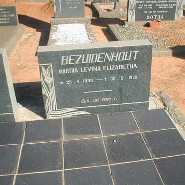 BEZUIDENHOUT Martha Levina Elizabetha 1930-1996