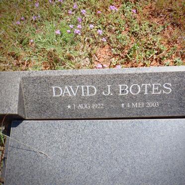 BOTES David J. 1922-2003