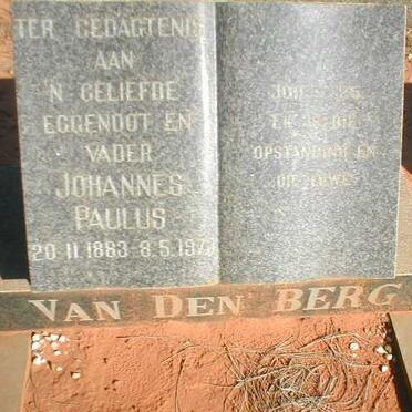 BERG Johannes Paulus, van den 1883-1973