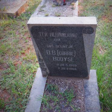 BOOYSE D.B. 1969-1969