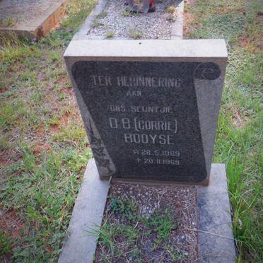 BOOYSE D.B. 1969-1969