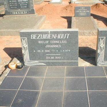 BEZUIDENHOUT Roelof Cornelius Johannes 1886-1974