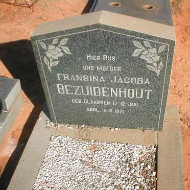 BEZUIDENHOUT Fransina Jacoba nee CLAASSEN 1881-1971