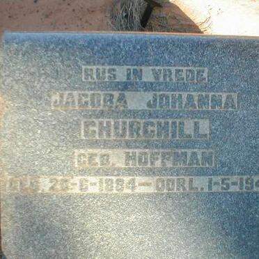 CHURCHILL Jacoba Johanna geb. HOFFMAN 1884-1947