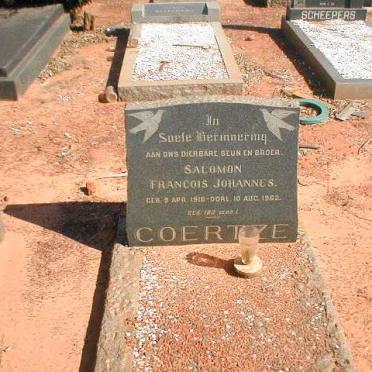 COERTZE Salomon Francois Johannes 1918-1962
