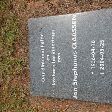CLAASSEN Jan Stephanus 1936-2004
