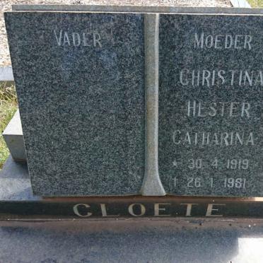 CLOETE Christina Hester Catharina 1919-1981