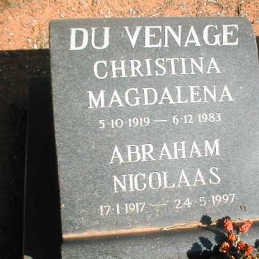 DUVENAGE Abraham Nicolaas 1917-1977 &amp; Christina Magdalena 1919-1983