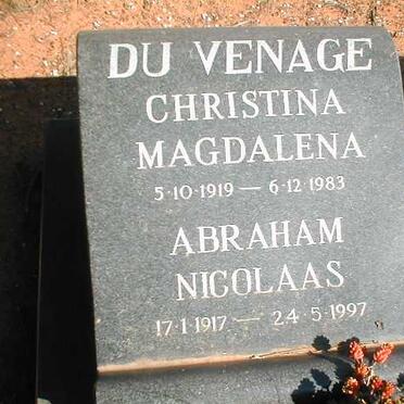 DUVENAGE Abraham Nicolaas 1917-1977 &amp; Christina Magdalena 1919-1983